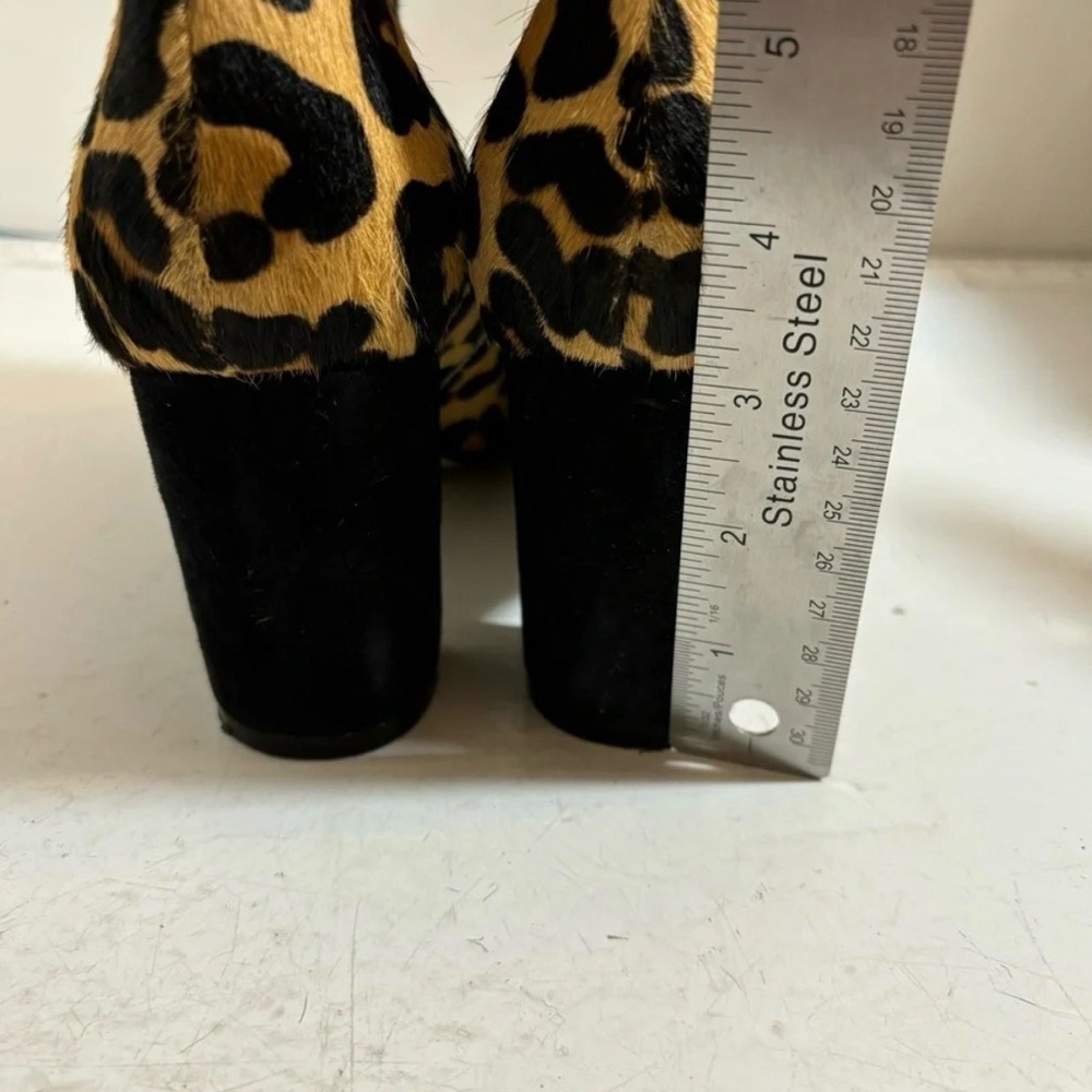 Lord and Taylor women’s heeled animal print leopard calf hair boots in size 40 - Picture 5 of 6